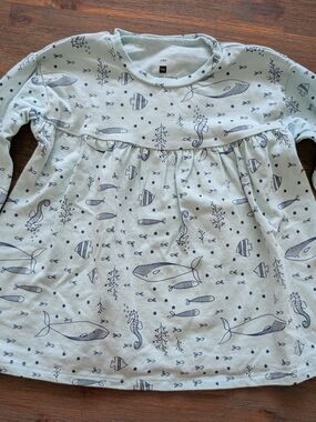 Tag Light Blue Sea Life Long-Sleeve Dress